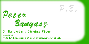 peter banyasz business card